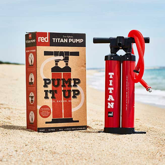 RED Titan Pumpe Stand Up Paddleboard SUP Handpumpe Zweikammer Doppel Pumpe 2021 